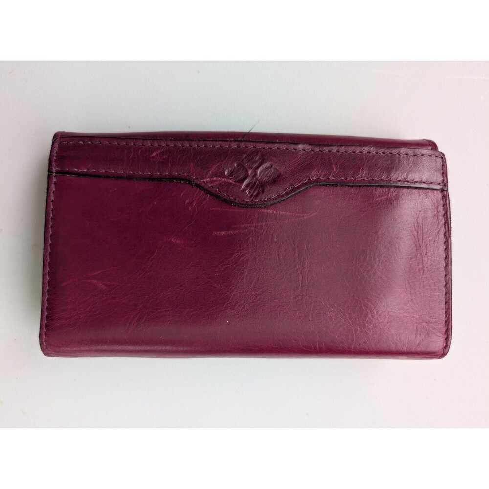 Patricia Nash Emlyn Leather Trifold Wallet Color Dark Purple
